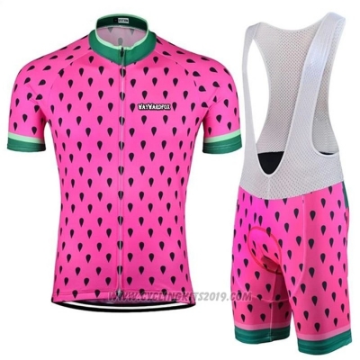 2020 Cycling Jersey Astek Pink Short Sleeve and Bib Short