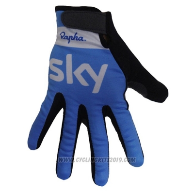 2020 Sky Full Finger Gloves Blue White