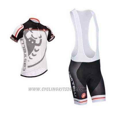 2014 Cycling Jersey Castelli Black and Gray Short Sleeve and Bib Short