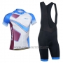 2014 Cycling Jersey Monton Purple and Blue Short Sleeve and Bib Short