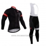 2015 Cycling Jersey Castelli Dark Black Long Sleeve and Bib Tight