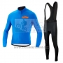 2015 Cycling Jersey Ktm Blue Long Sleeve and Salopette
