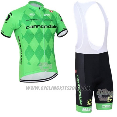 2016 Cycling Jersey Canonodale Green Short Sleeve and Bib Short