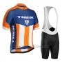 2016 Cycling Jersey Trek Bontrager Blue and Orange Short Sleeve and Bib Short