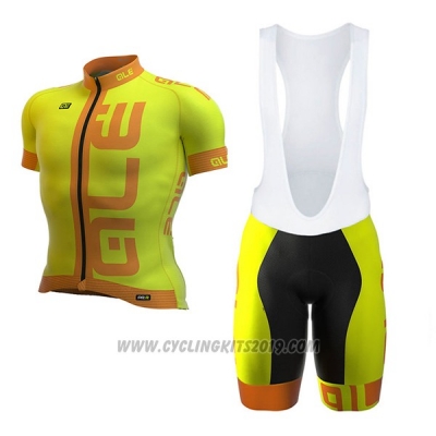 2017 Cycling Jersey ALE Graphics Prr Arcobaleno Yellow Short Sleeve and Bib Short
