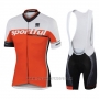 2017 Cycling Jersey Sportful Sc White and Orange Short Sleeve and Bib Short