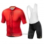 2018 Cycling Jersey Mavic Red Short Sleeve and Bib Short