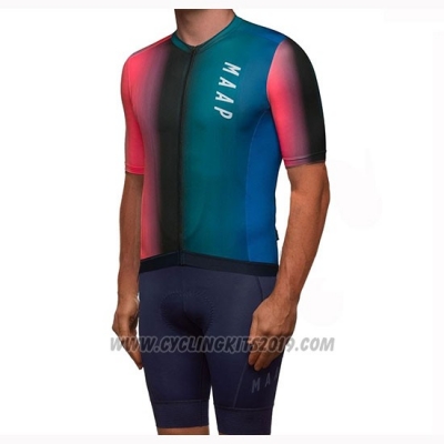 2019 Cycling Jersey Maap Cortina Red Green Blue Short Sleeve and Bib Short