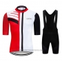 2020 Cycling Jersey Le Col Black White Red Short Sleeve and Bib Short