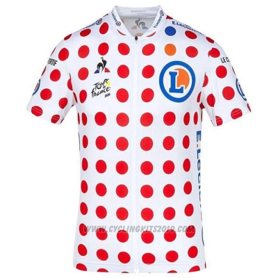 2020 Cycling Jersey Tour de France White Red Short Sleeve and Bib Short(2)