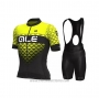 2021 Cycling Jersey ALE Yellow Short Sleeve and Bib Short(5)