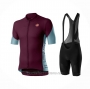 2021 Cycling Jersey Castelli Dark Purple Short Sleeve and Bib Short