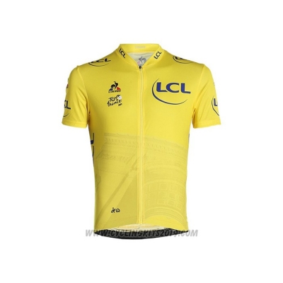 2021 Cycling Jersey Tour de France Yellow Short Sleeve and Bib Short