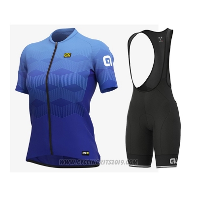 2021 Cycling Jersey Women ALE Sky Blue Short Sleeve and Bib Short