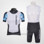2011 Cycling Jersey Capo Black and White Short Sleeve and Bib Short