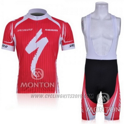 2011 Cycling Jersey Specialized White and Red Short Sleeve and Bib Short