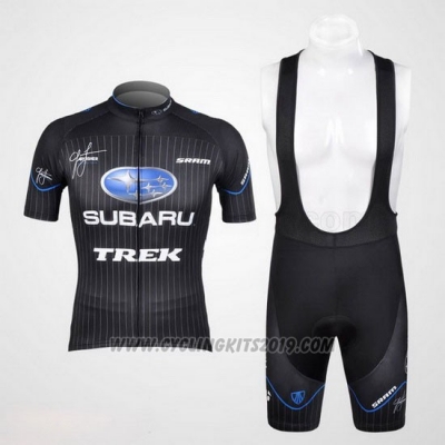 2012 Cycling Jersey Subaru Black Short Sleeve and Bib Short