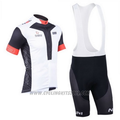 2013 Cycling Jersey Nalini Black and White Short Sleeve and Salopette