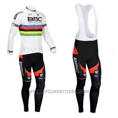 2013 Cycling Jersey UCI Mondo Campione BMC Long Sleeve and Bib Tight