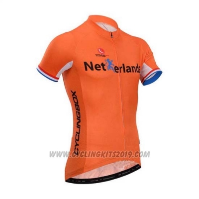 2014 Cycling Jersey Fox Cyclingbox Orange Short Sleeve and Bib Short