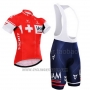 2015 Cycling Jersey IAM Campione Switzerland Short Sleeve and Bib Short