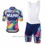 2017 Cycling Jersey Mapei Blue Short Sleeve and Bib Short