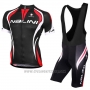 2017 Cycling Jersey Nalini Predazzo Black and Red Short Sleeve and Salopette