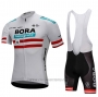 2018 Cycling Jersey Bora Campione Austria White Short Sleeve and Bib Short