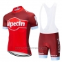 2019 Cycling Jersey Katusha Alpecin Red White Short Sleeve and Bib Short
