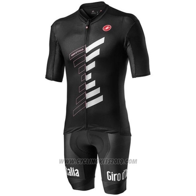 2020 Cycling Jersey Giro D'italy Black White Short Sleeve and Bib Short
