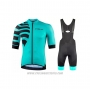 2021 Cycling Jersey Nalini Light Green Short Sleeve and Bib Short