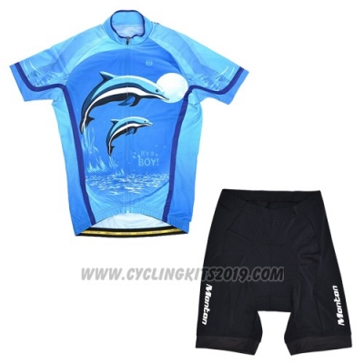 2014 Cycling Jersey Monton Sky Blue Short Sleeve and Bib Short