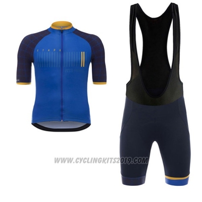 2017 Cycling Jersey Asturias Vuelta Spain Blue Short Sleeve and Bib Short