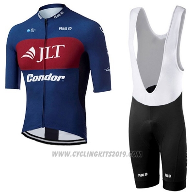 2017 Cycling Jersey JLT Condor Race Blue Short Sleeve and Bib Short