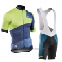 2017 Cycling Jersey Northwave Extreme Green and Blue Short Sleeve and Bib Short