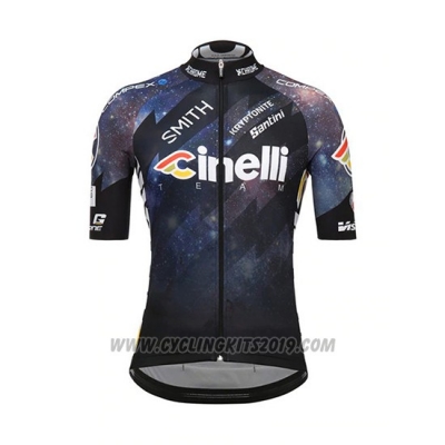 2018 Cycling Jersey Cinelli Black Short Sleeve and Bib Short