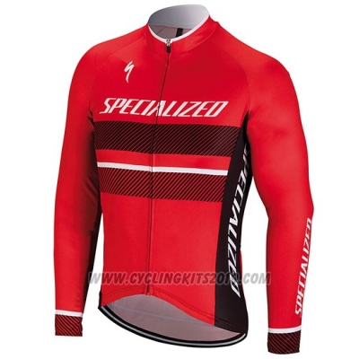 2018 Cycling Jersey Specialized Red Long Sleeve and Bib Tight
