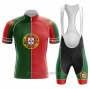 2020 Cycling Jersey Champion Portugal Green Red Short Sleeve and Bib Short