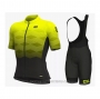 2021 Cycling Jersey ALE Yellow Short Sleeve and Bib Short