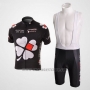 2010 Cycling Jersey FDJ White and Black Short Sleeve and Bib Short