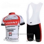 2011 Cycling Jersey Giant White and Red Short Sleeve and Bib Short