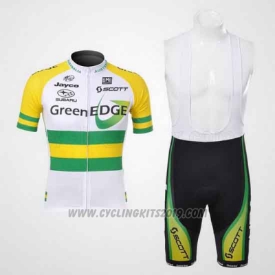 2012 Cycling Jersey GreenEDGE Campione Austria Short Sleeve and Bib Short