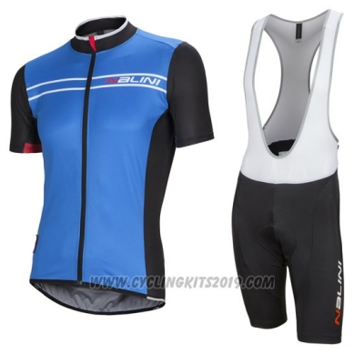 2016 Cycling Jersey Nalini Blue and Black Short Sleeve and Salopette