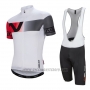 2016 Cycling Jersey Nalini White and Red Short Sleeve and Salopette