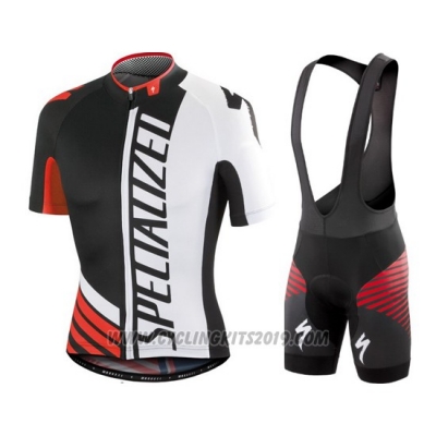 2016 Cycling Jersey Specialized Light Black and White Short Sleeve and Bib Short [hua2676]