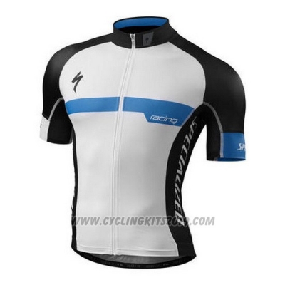 2016 Cycling Jersey Specialized White and Blue Short Sleeve and Bib Short