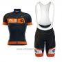 2017 Cycling Jersey ALE Formula 1.0 Adriatico Orange and Black Short Sleeve and Bib Short