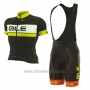 2017 Cycling Jersey ALE Graphics Prr Bermuda Black and Yellow Short Sleeve and Bib Short