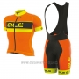 2017 Cycling Jersey ALE Graphics Prr Bermuda Orange and Yellow Short Sleeve and Bib Short