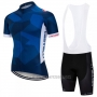 2018 Cycling Jersey Castelli Dark Blue Short Sleeve and Bib Short